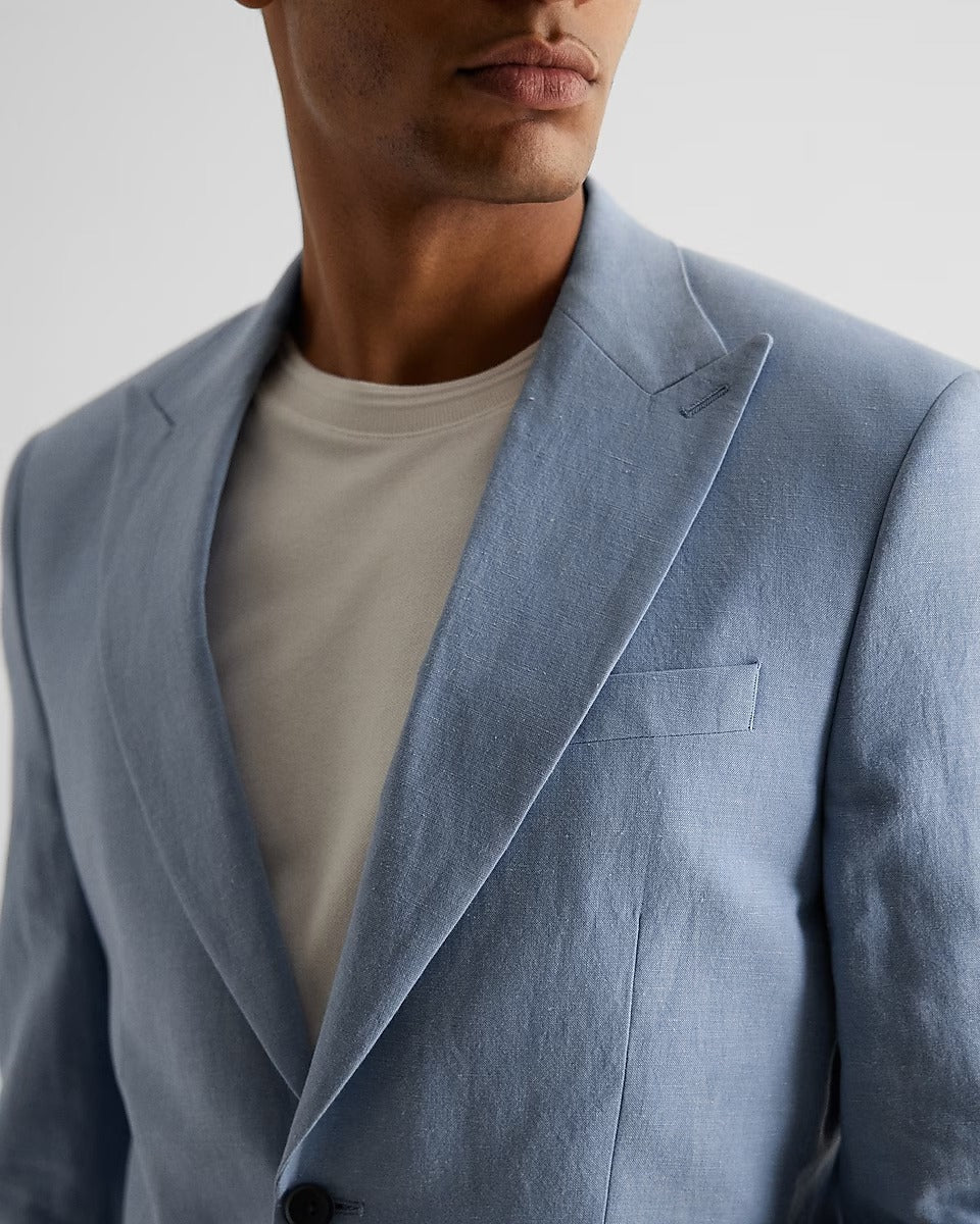 Mens Classic Light Blue Tuxedo Suit