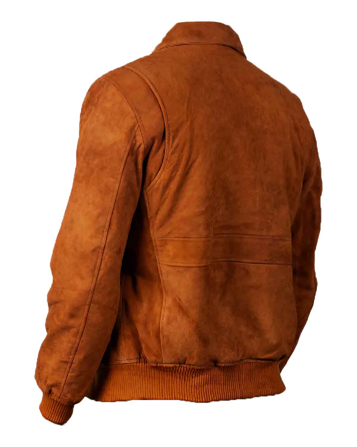 Men’s Brown Suede Bomber Jacket