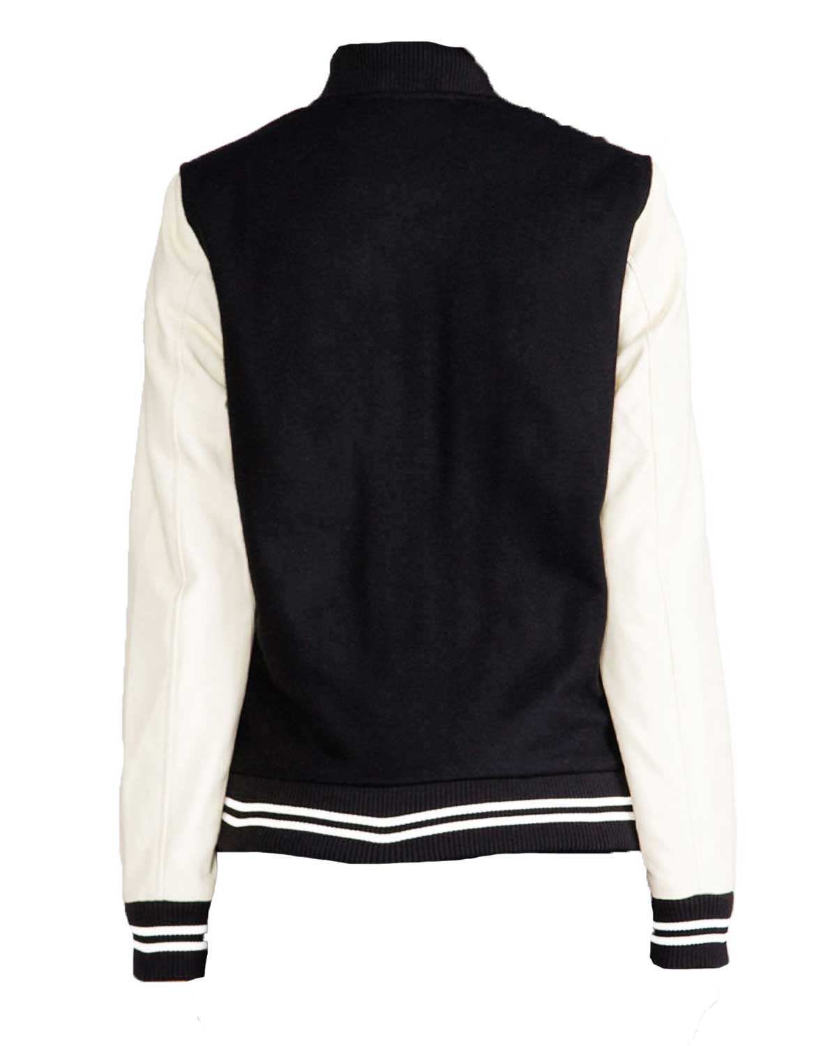 Women’s Cream and Black Varsity Jacket