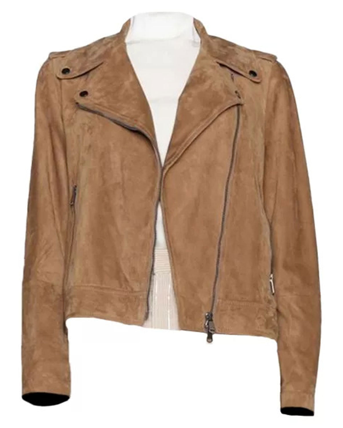 Women’s Brown Suede Leather Jacket