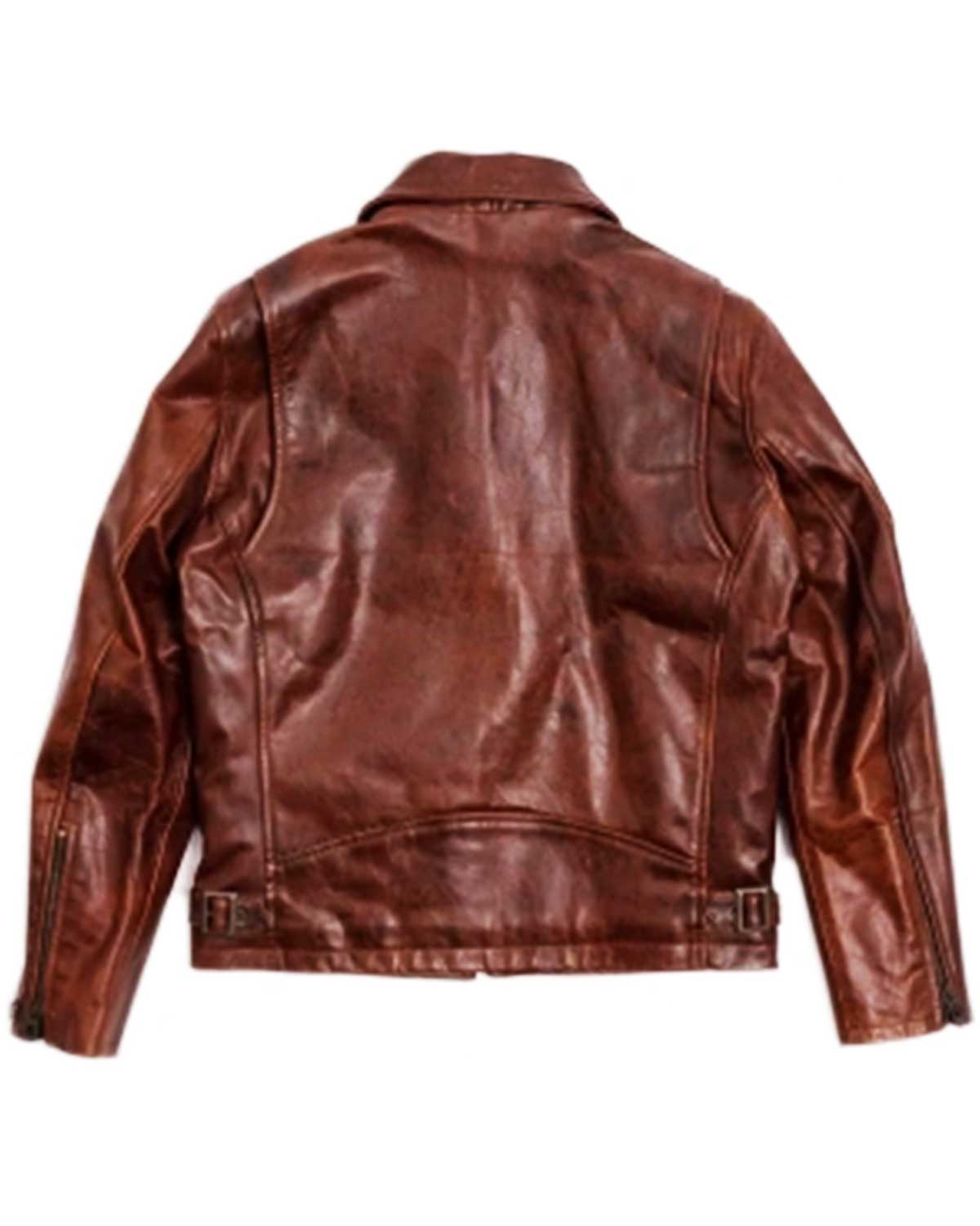 Men’s Street Wear Vintage Brown Leather Jacket