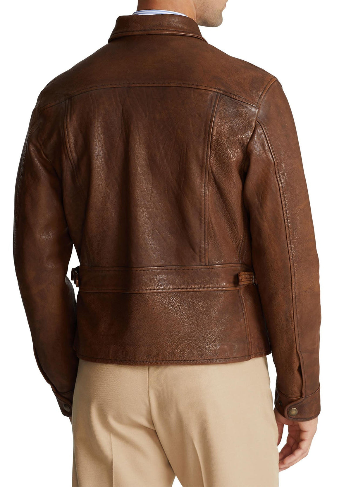 Mens Vintage Brown Cow Leather Jacket