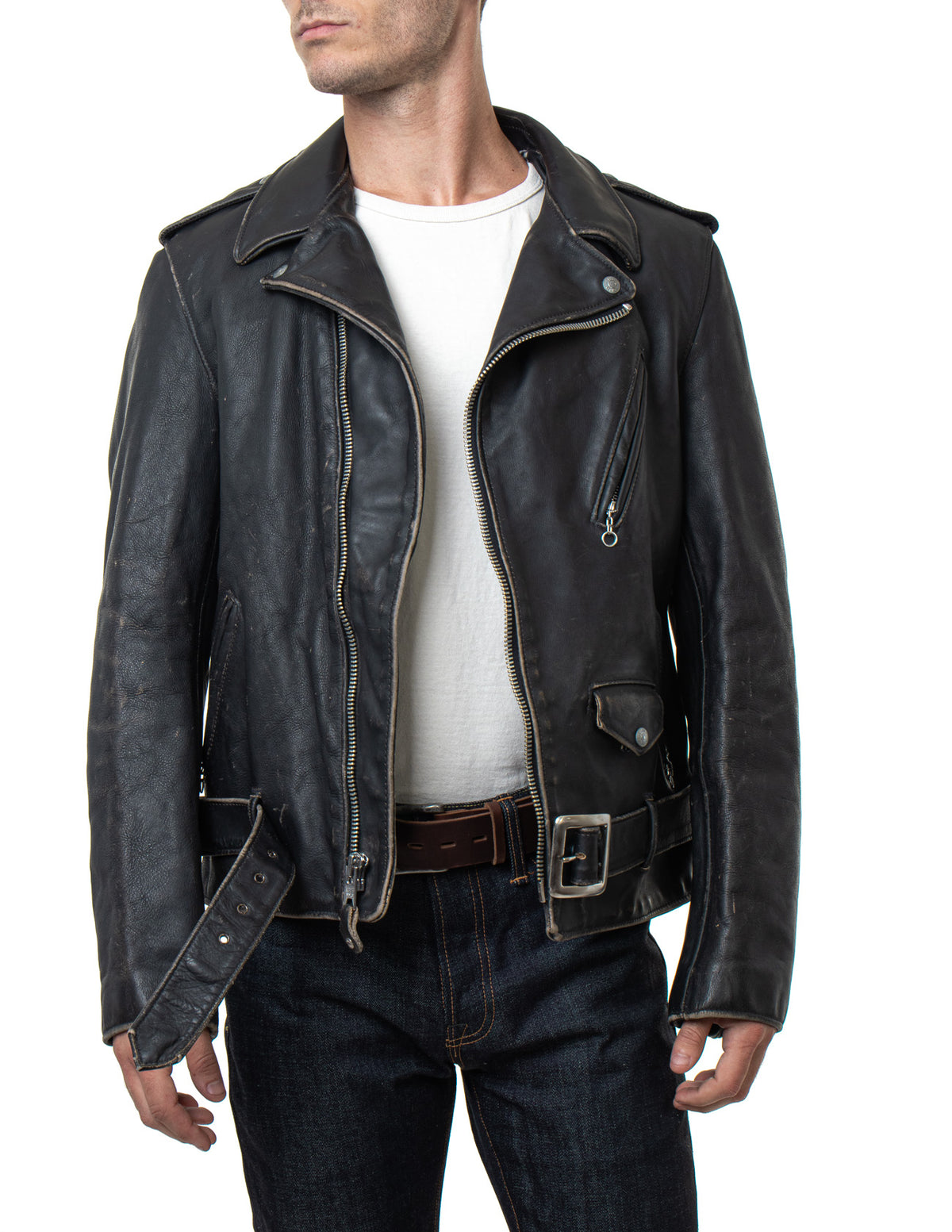 Men's Vintage Slim Biker Jacket