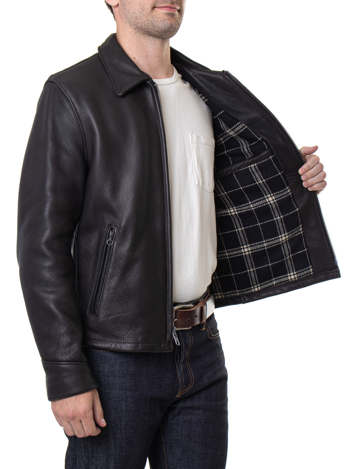 Soft Horween Deer-Touch Cowhide Motorcycle Jacket