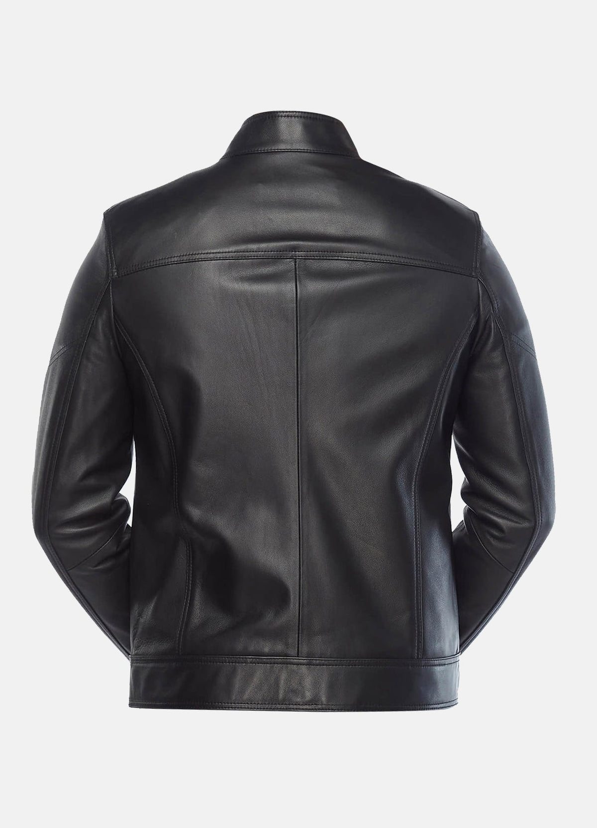 Mens Soft Black Biker Leather Jacket