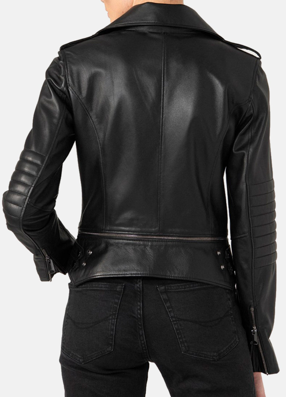 Womens Iconic Black Biker Leather Jacket