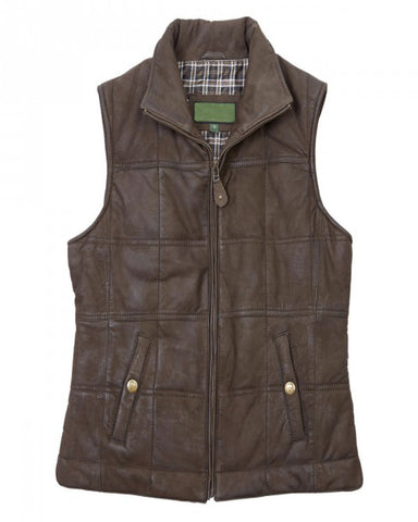 Women’s Brown Stylish Leather Gilet