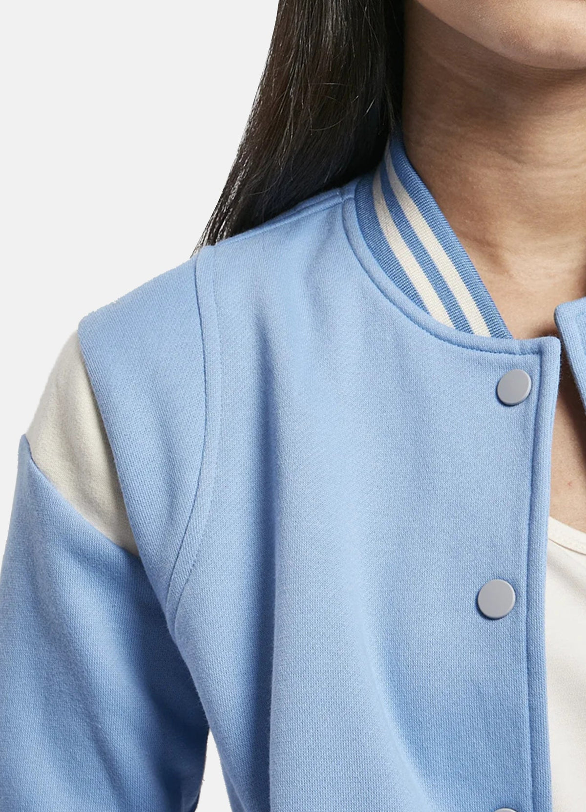 Womens Classic Baby Blue Varsity Jacket