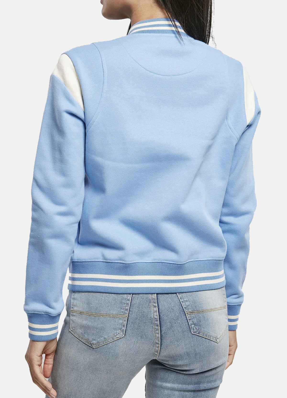 Womens Classic Baby Blue Varsity Jacket