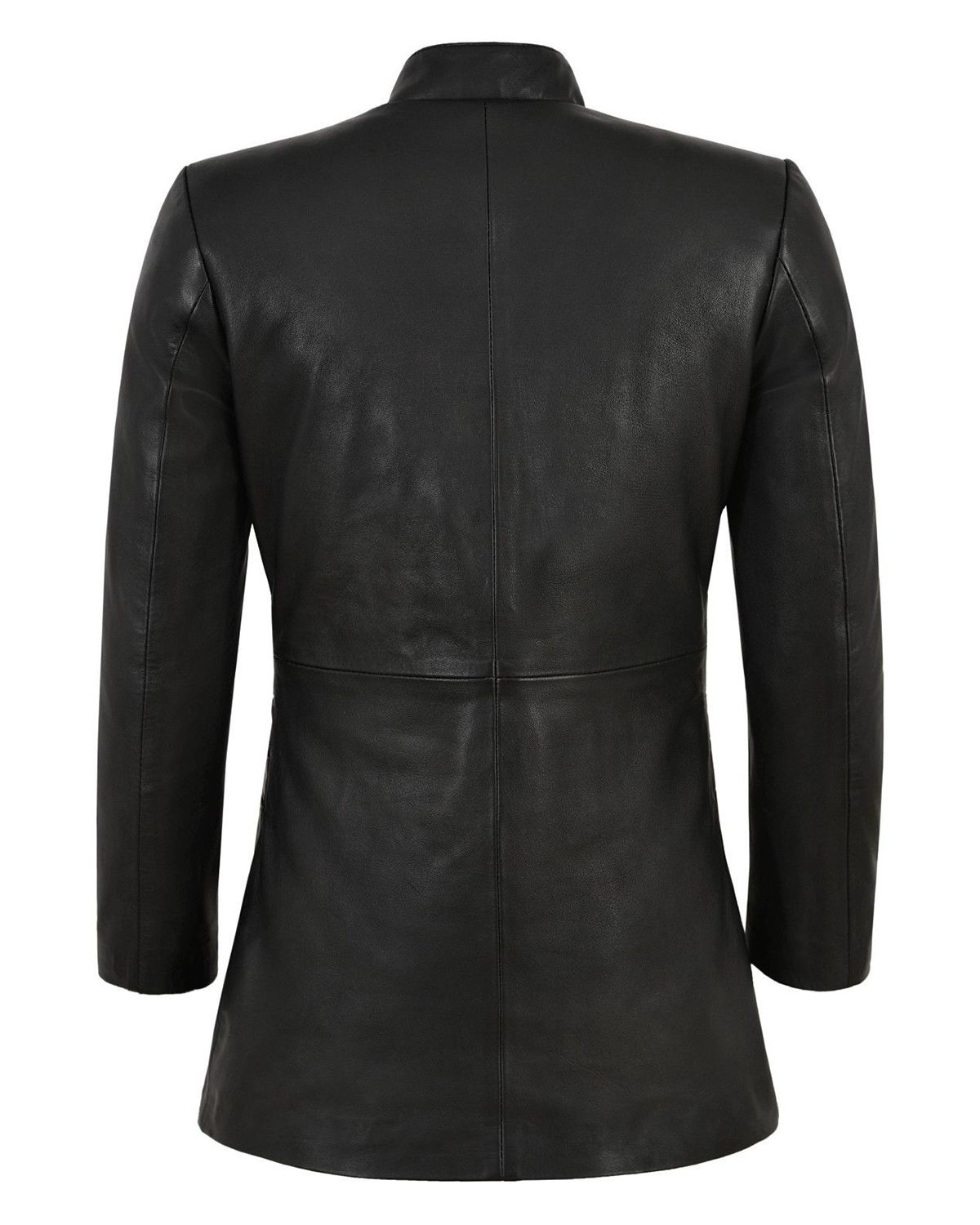 Women's 3/4 Black Real Leather Jacket