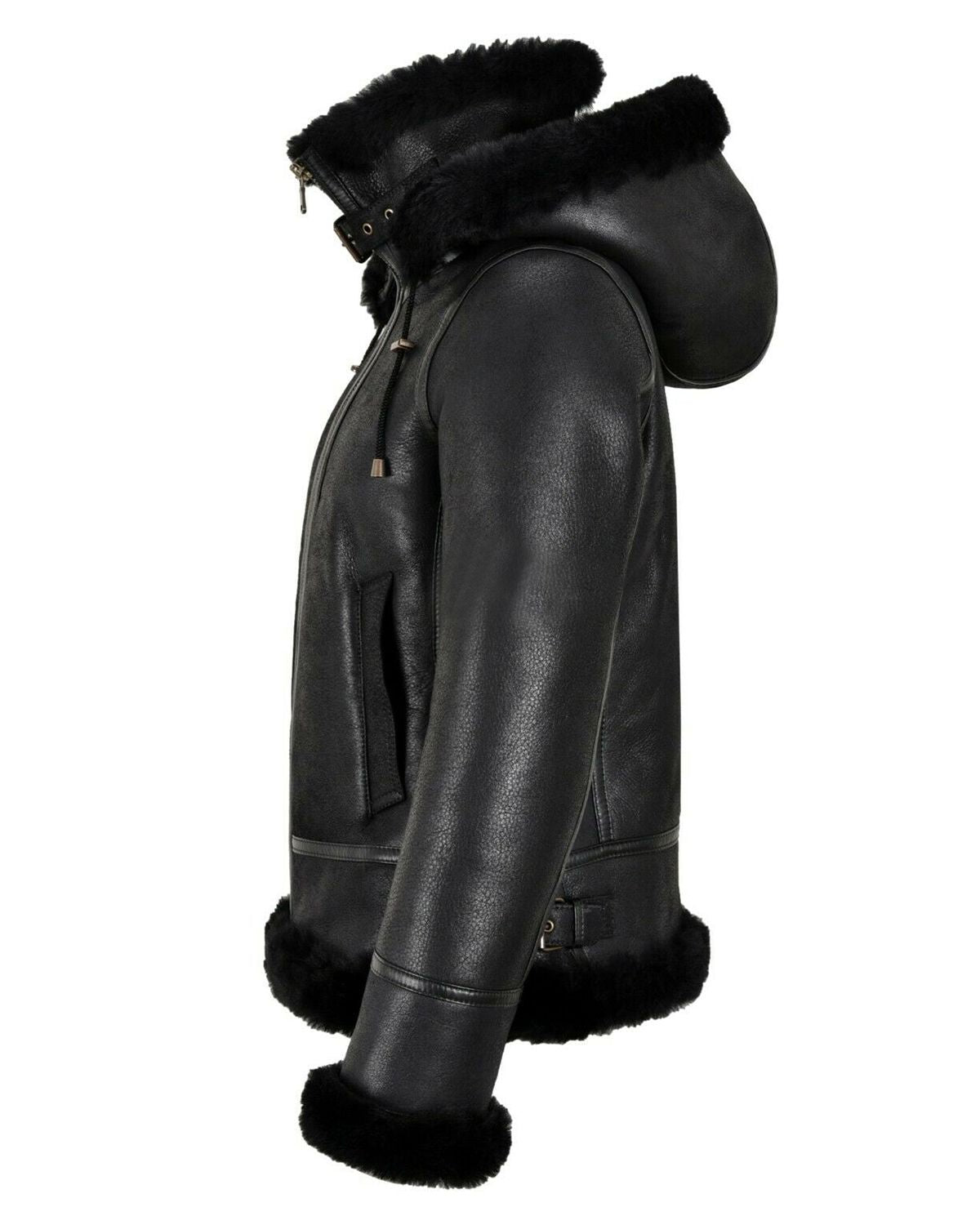 Women's B3 Bomber Hooded Classic Shearling Jacket