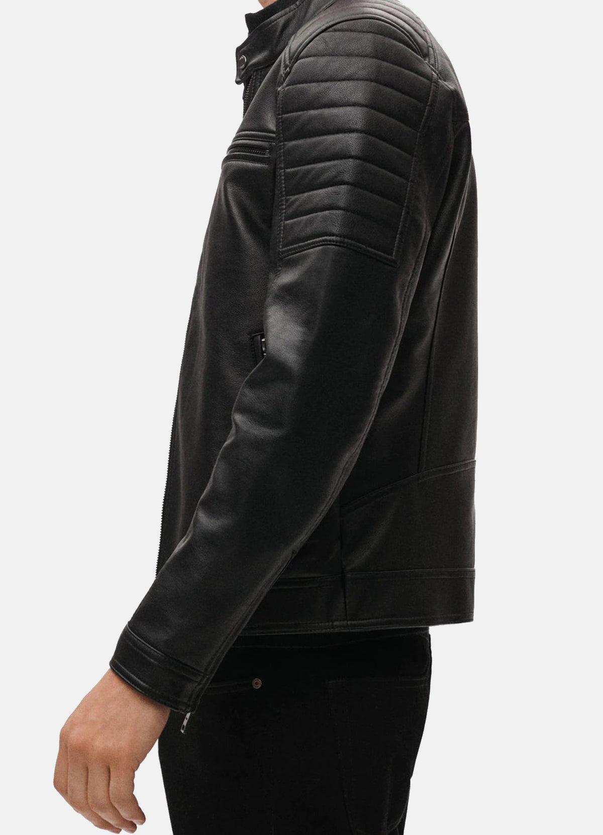 Mens Jade Black Biker Leather Jacket