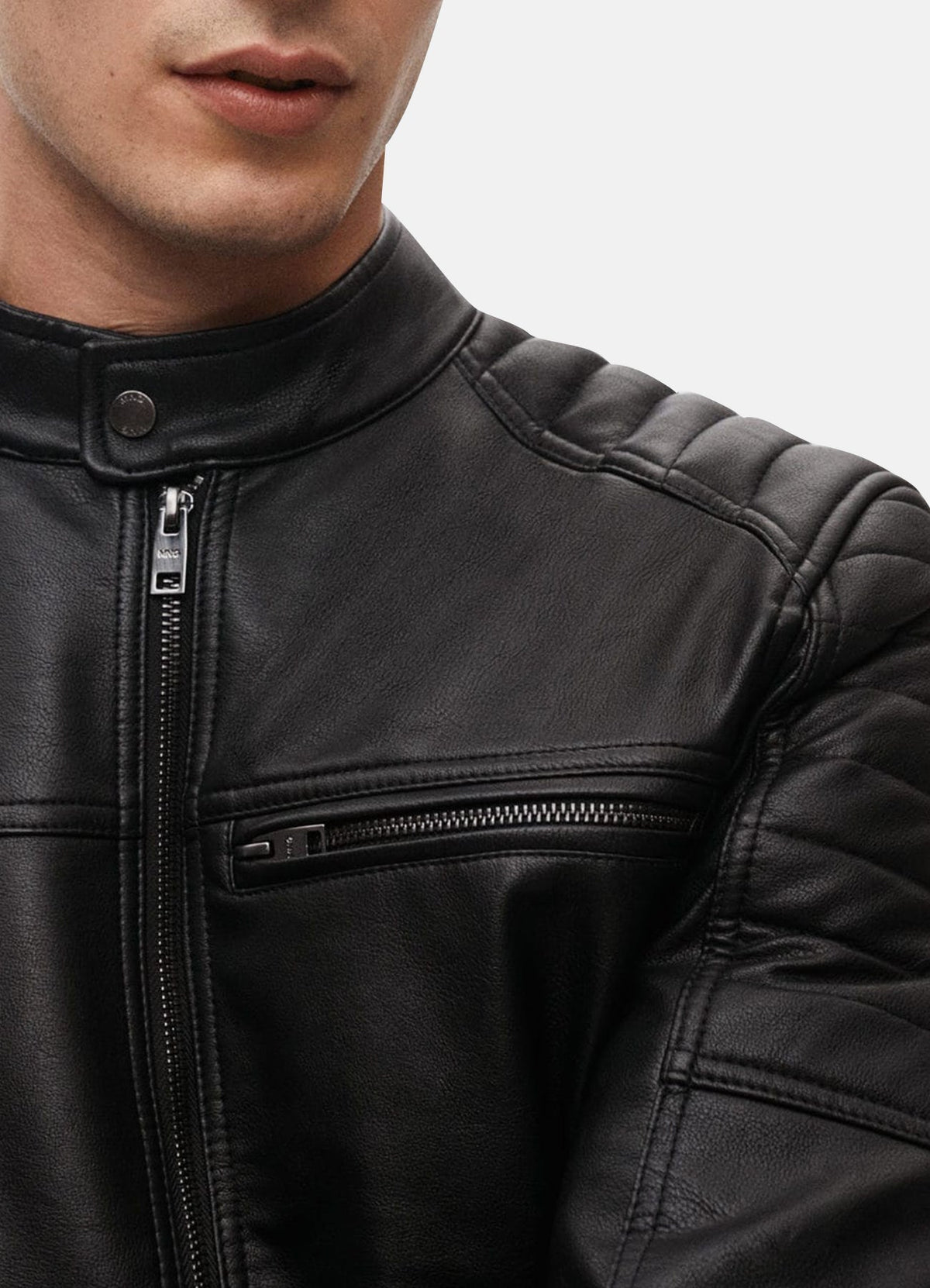 Mens Jade Black Biker Leather Jacket